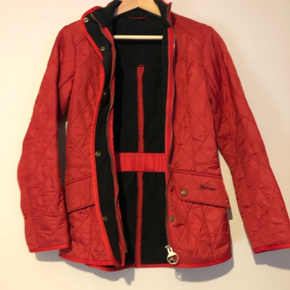 Barbour Size 4 Red Quilted Jacket - Picture 2 of 10